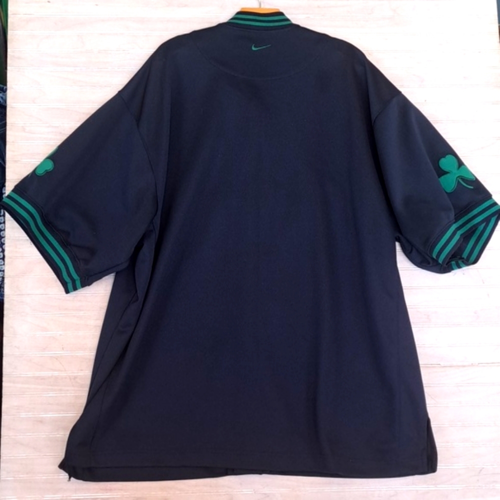 Nike Team Boston 63 Celtics NBA Nike Warm-Up Jacket Black Snap Buttons Vintage - Picture 8 of 13
